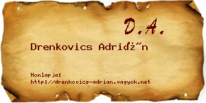 Drenkovics Adrián névjegykártya